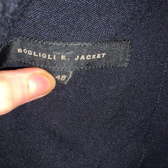 Boglioli K Jacket: Double Breasted Navy with red accent buttons - Picture 9 of 10